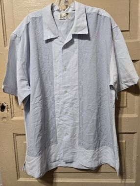 Havana Shirt Co. Light Blue Short Sleeve Button Up Shirt Size: XL